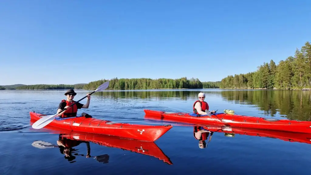Melontavaellus, Etelä-Konneveden kansallispuisto, 2026, Auringonlasku, Kajakki. Helppo vaellus, melontaretki, helppo melontavaellus, 