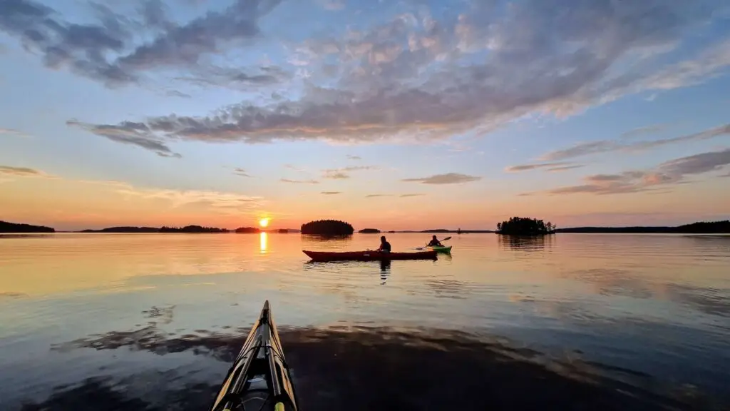Melontavaellus, Etelä-Konneveden kansallispuisto, 2026, Auringonlasku, Kajakki. Helppo vaellus, melontaretki, helppo melontavaellus, 
